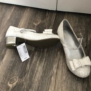 Children’s Place white Cinderella shoes